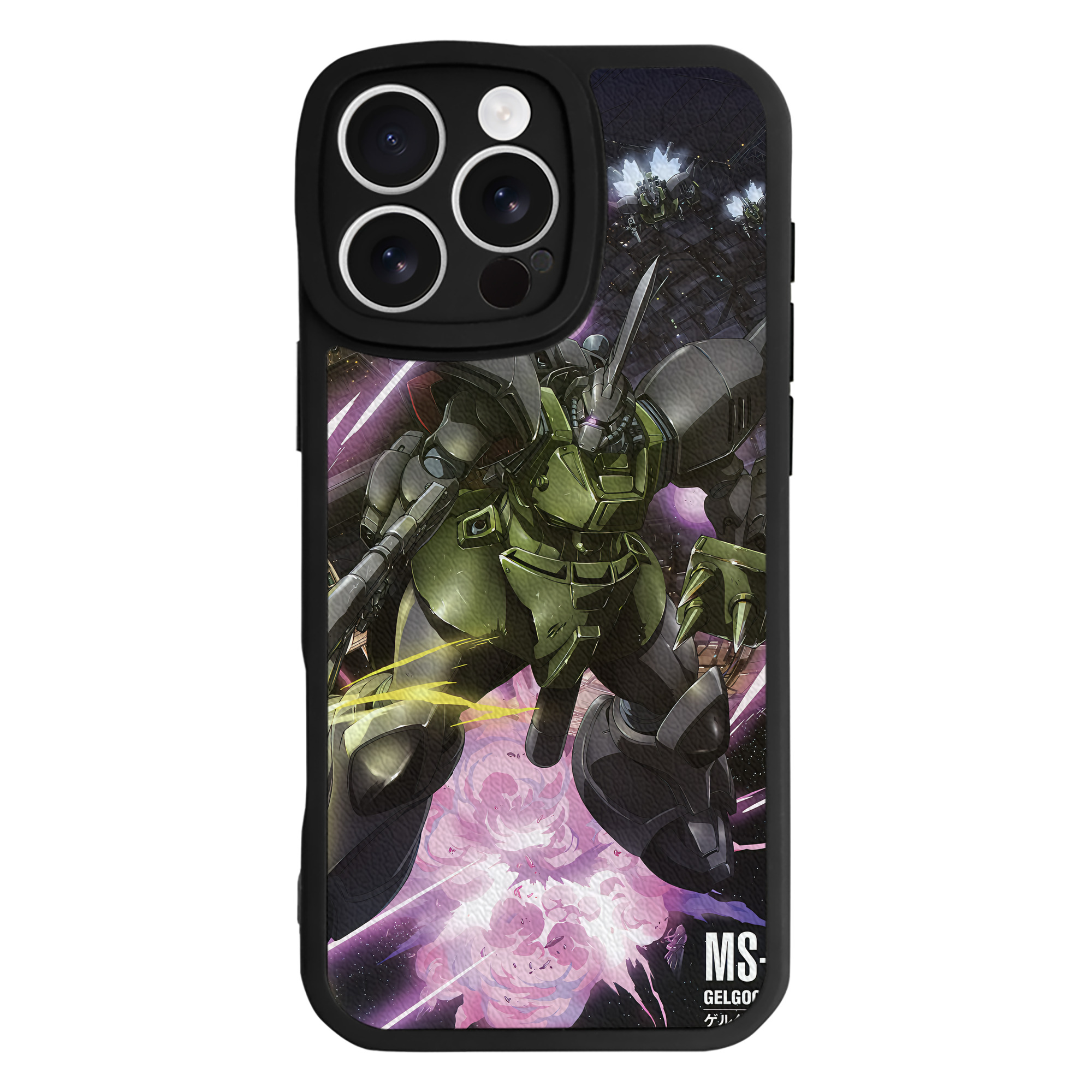 （画像用） 機動戦士ガンダム Mobile Suit Gundam 【iPhone 16シリーズ対応】シリコンスマホケース（レザー調） 材質：シリコン